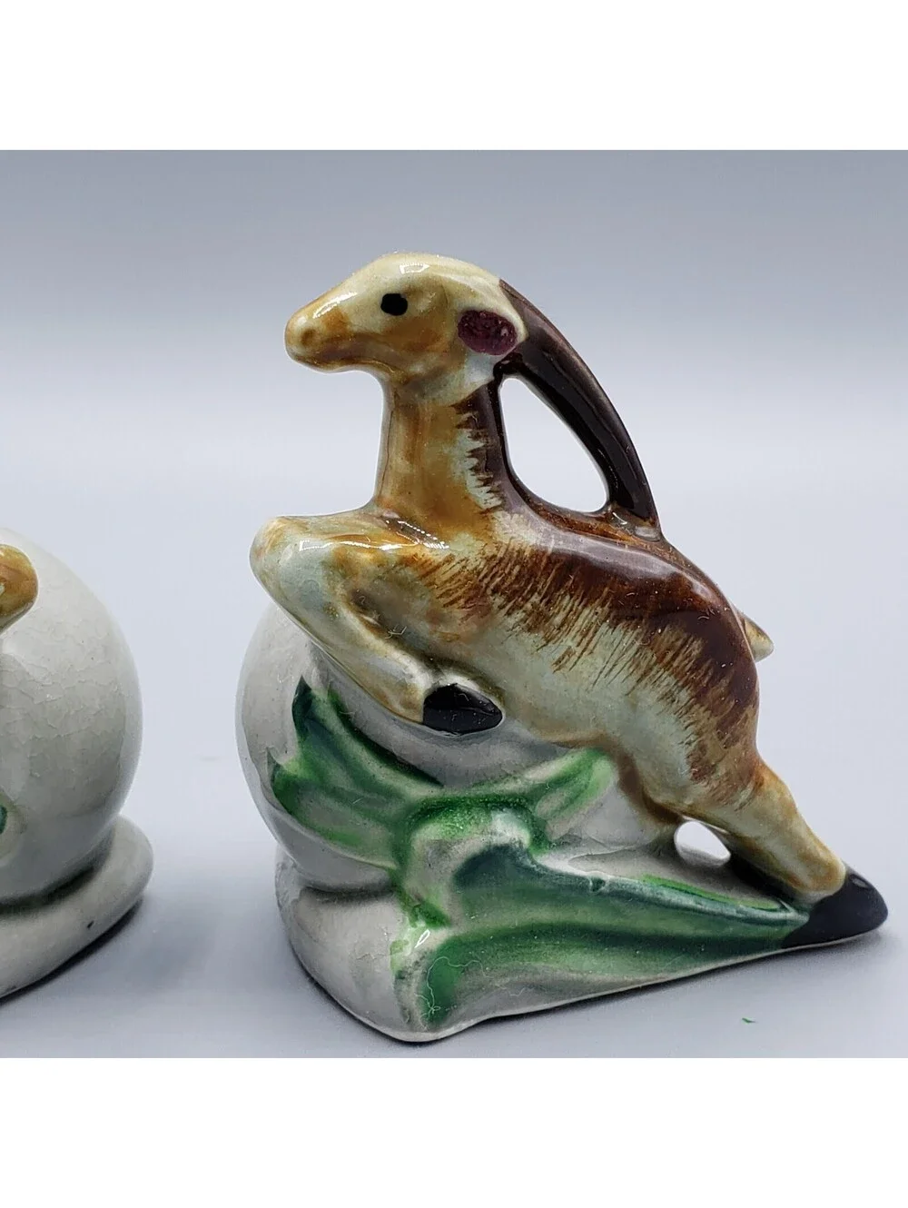 Vintage Thames Gazelle Salt & Pepper Shakers Porcelain Pair Kitchen Deer